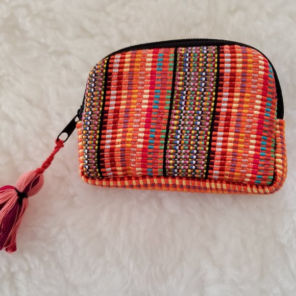 Pink Roses Coin Purse from Guatemala - Picture 4 of 6